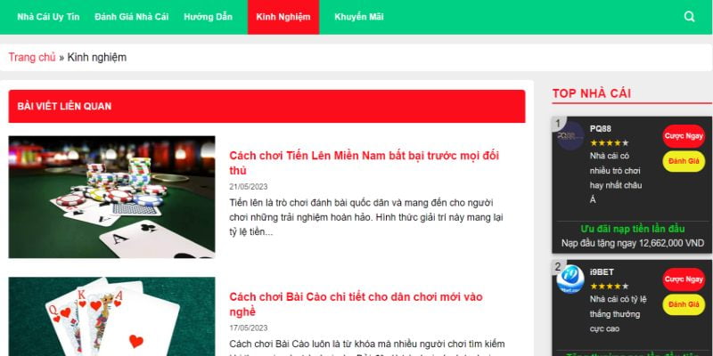 Yêu cầu kỹ thuật đối với ứng dụng 95Vn - 95Vn
